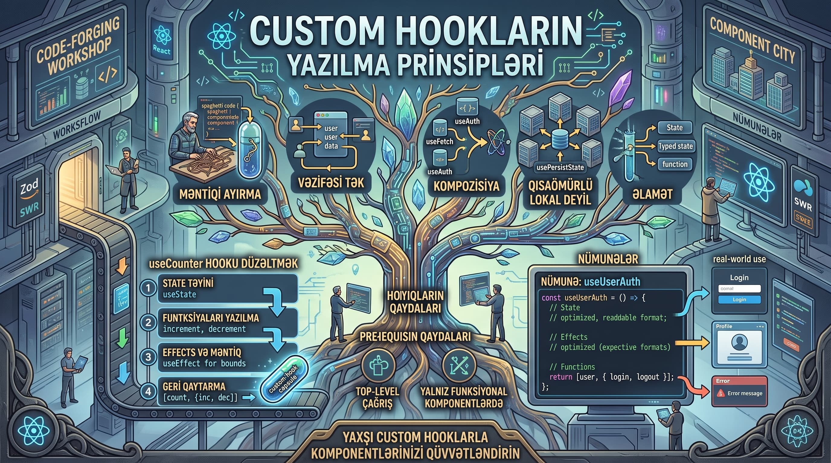 React Custom Hook-ların Yazılma Prinsipləri və Nümunələr